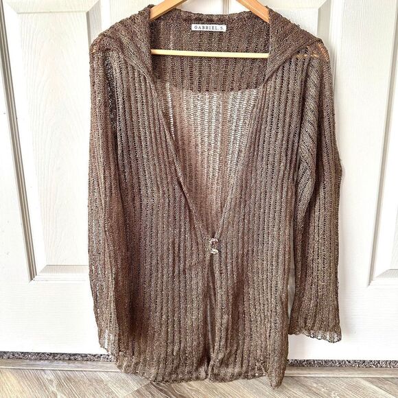Gabriel S. Long brown cardigan - Picture 7 of 11